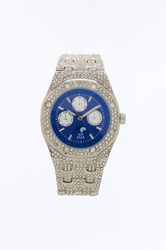 Icey Freezer Watch - Silver/Blue