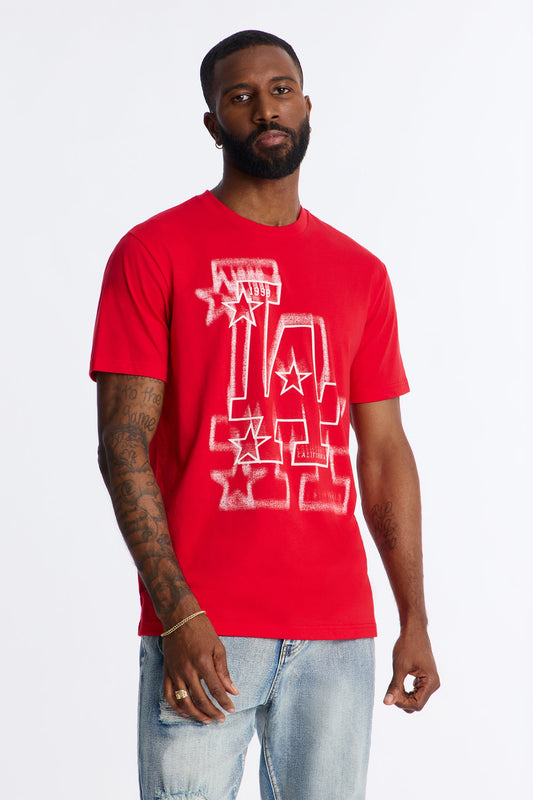 LA Angels California Graphic Short Sleeve Tee - Red
