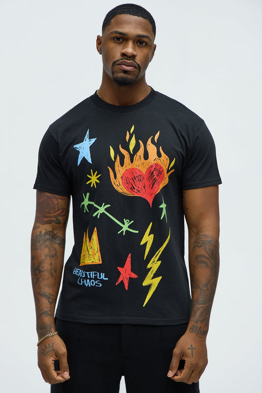 Beauty In Chaos Short Sleeve Tee - Black