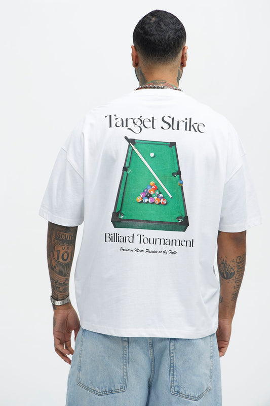 Target Strike Oversized Short Sleeve Tee - White
