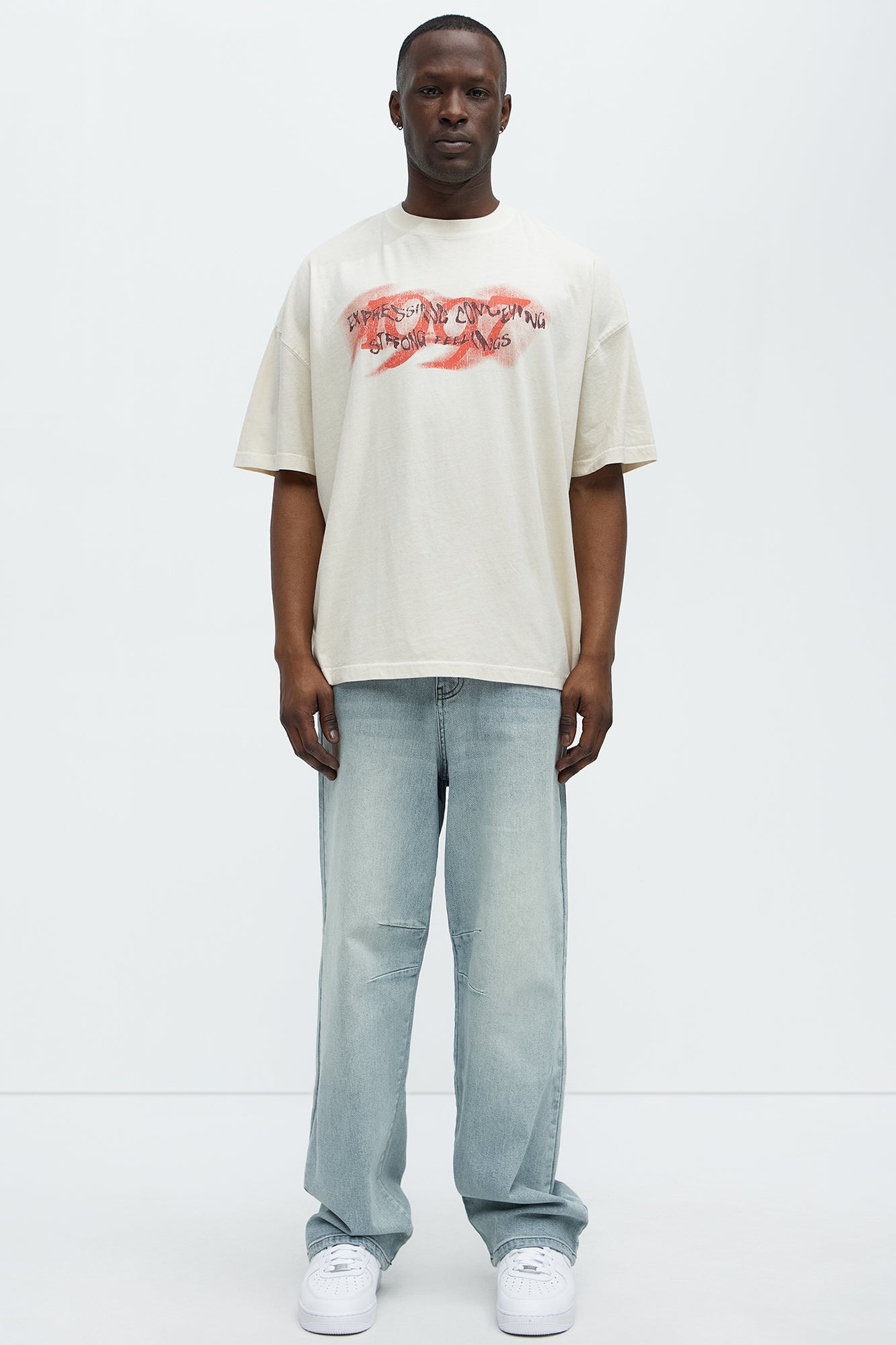 1997 Oversized Short Sleeve Tee - Cream