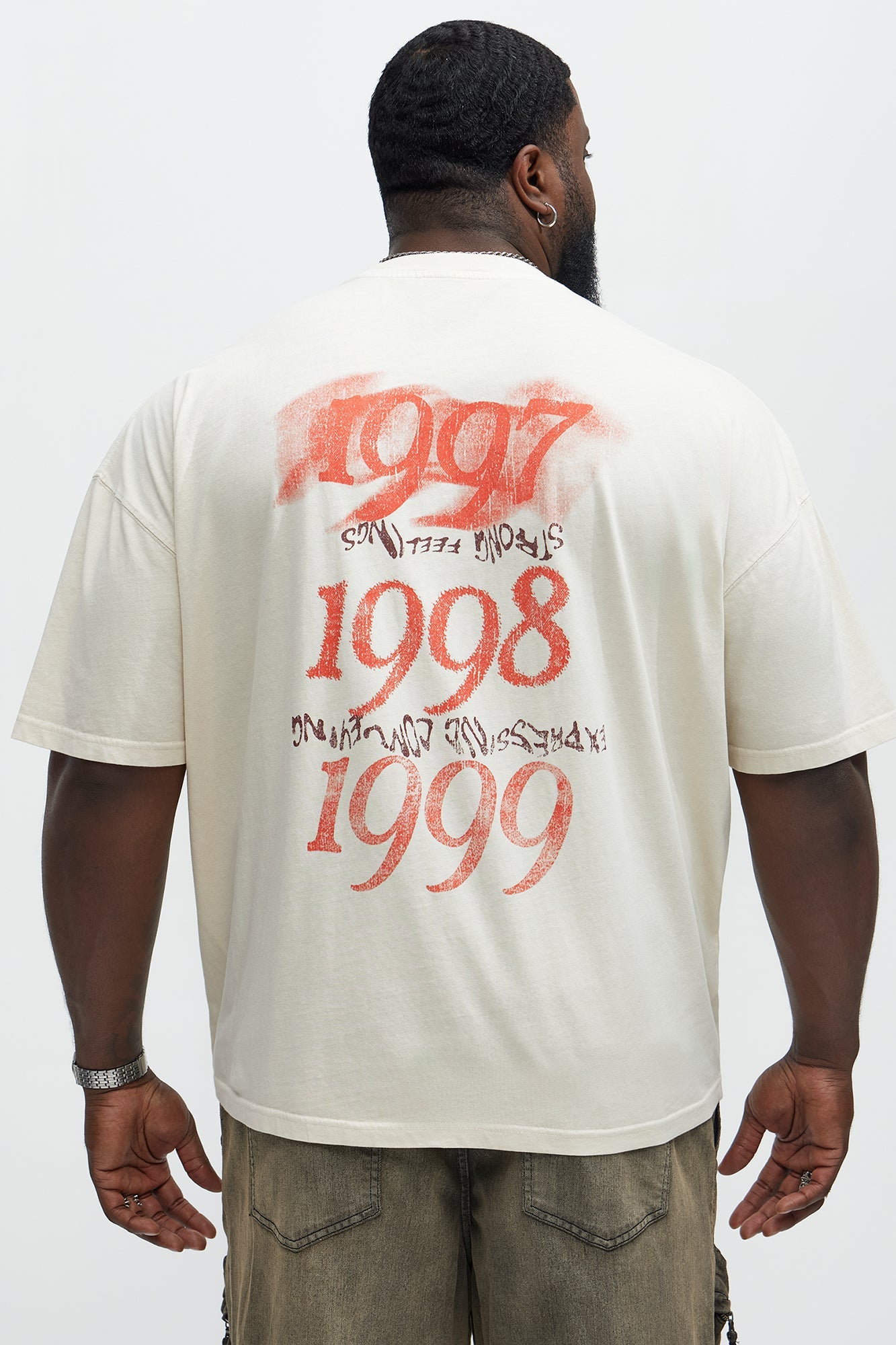 1997 Oversized Short Sleeve Tee - Cream