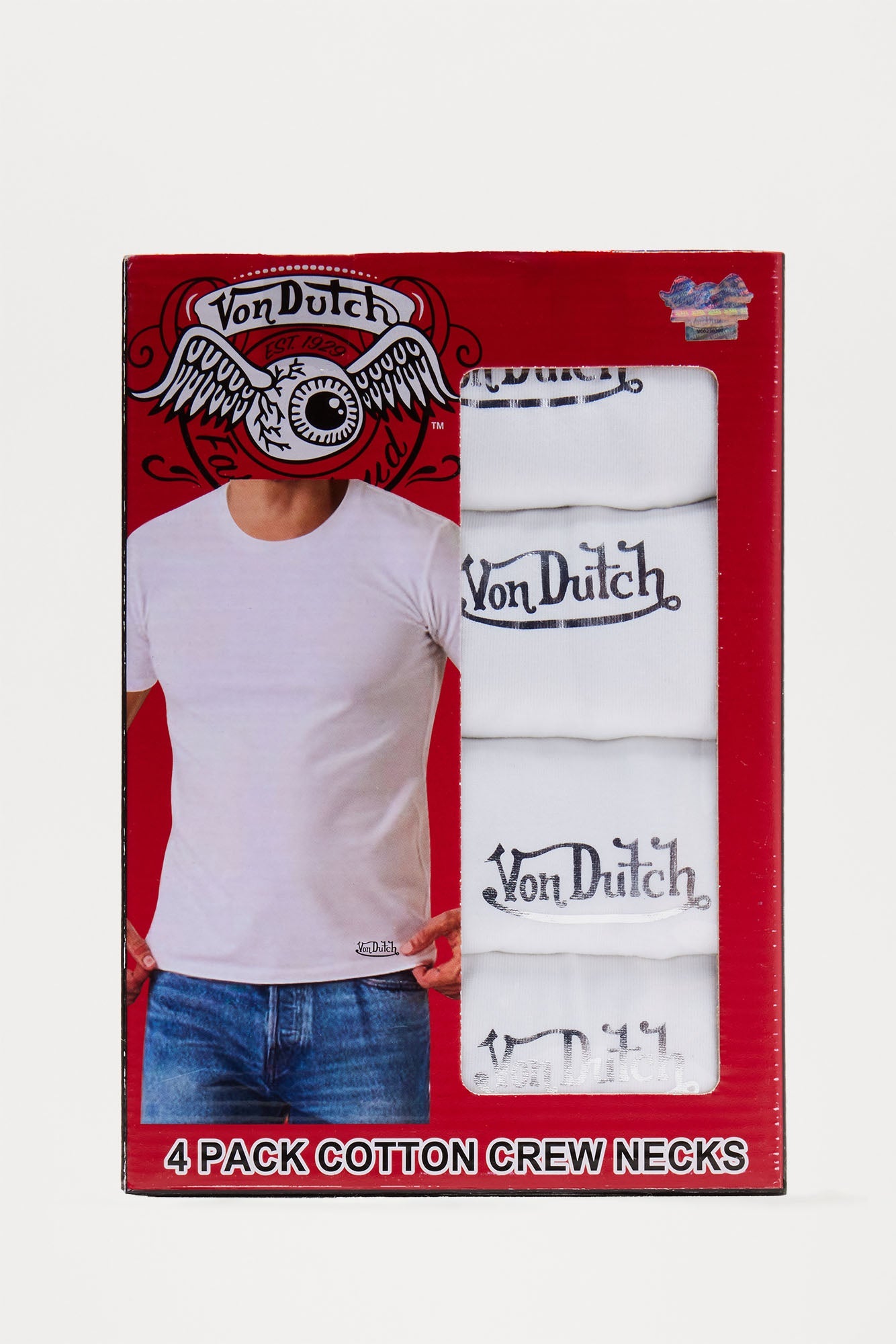 4 Pack Of Von Dutch Tees - White