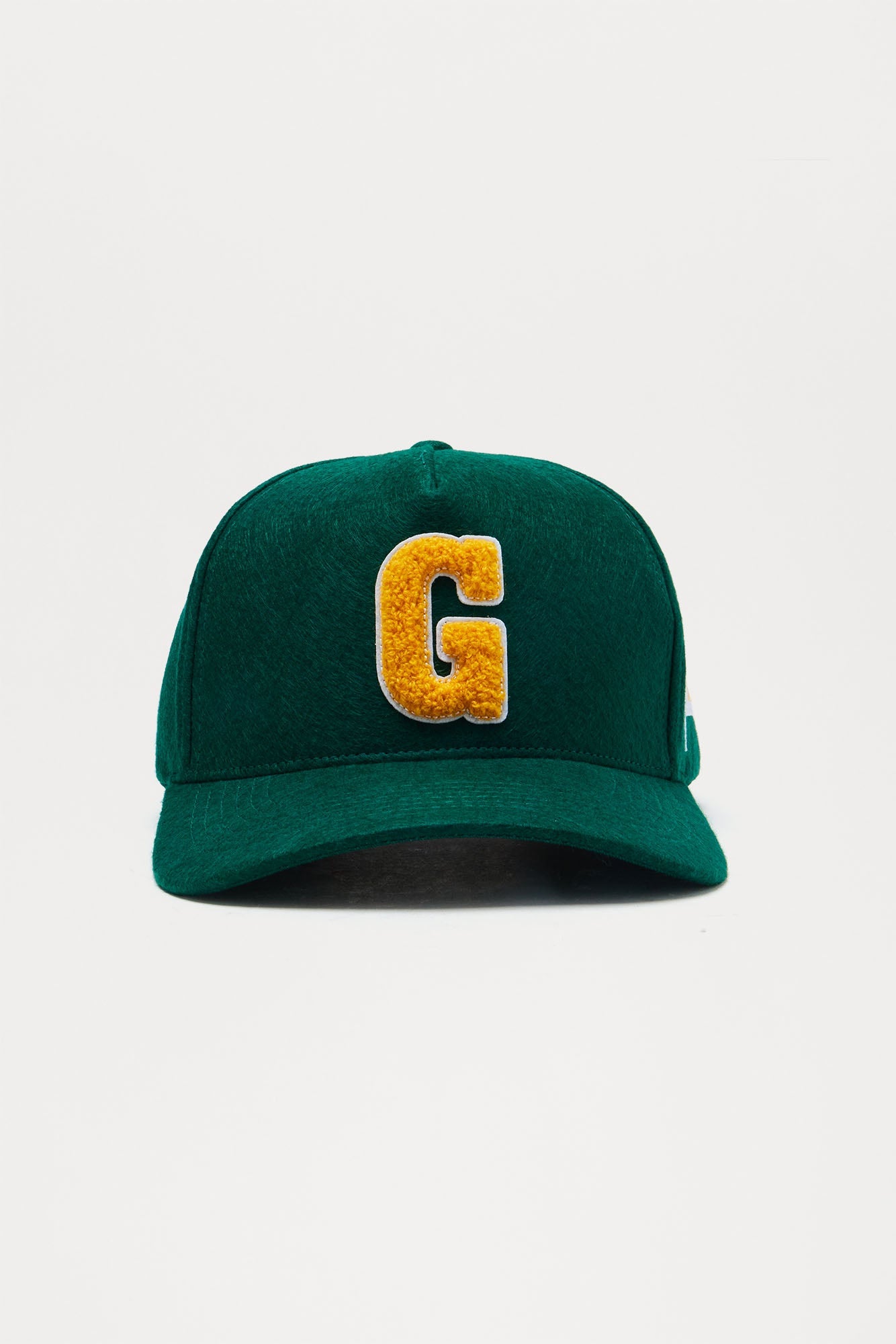 1St Gold Textured Structured Snapback Hat - Green/combo