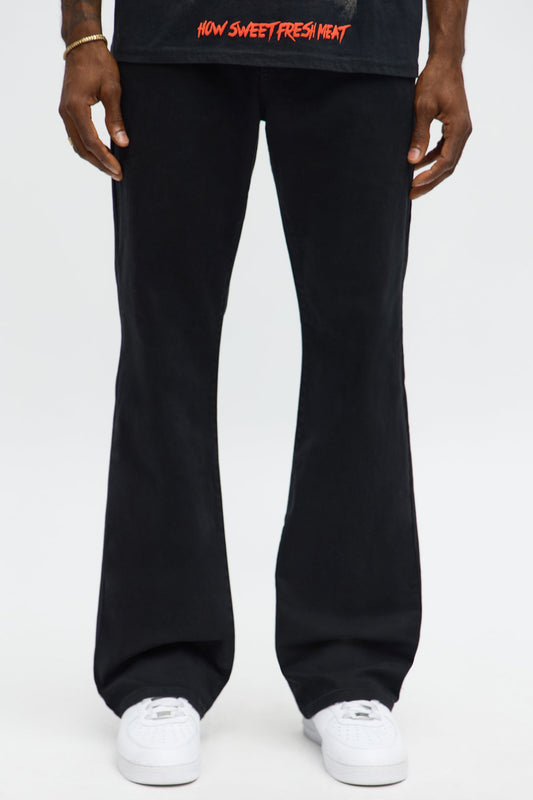 Mac Chino Stacked Slim Flare Pants - Black