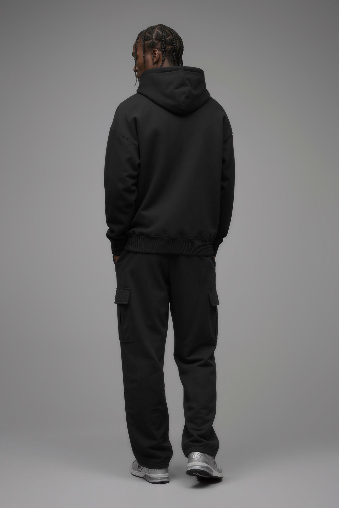 410 Baggy Cargo Sweatpants - Black