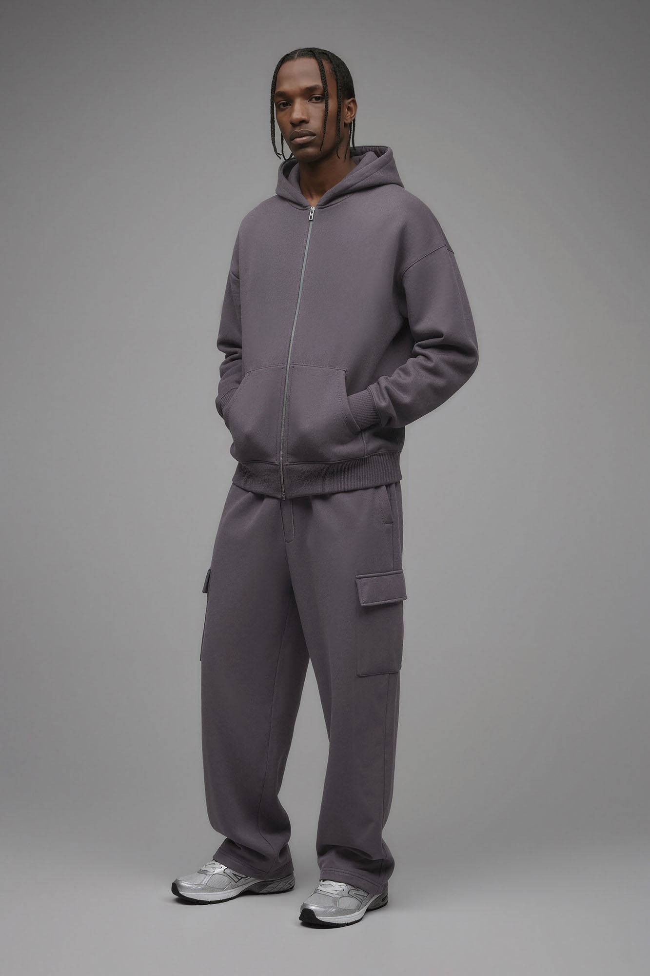 410 Baggy Cargo Sweatpants - Purple