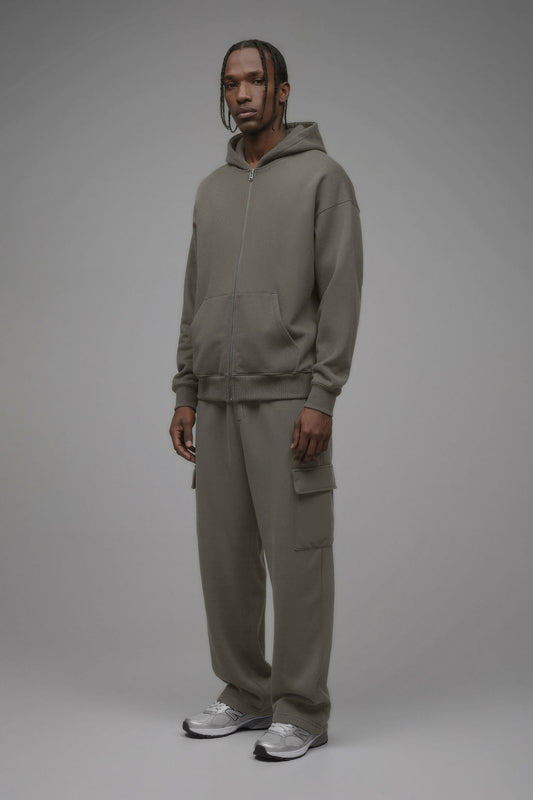 410 Baggy Cargo Sweatpants - Moss Grey
