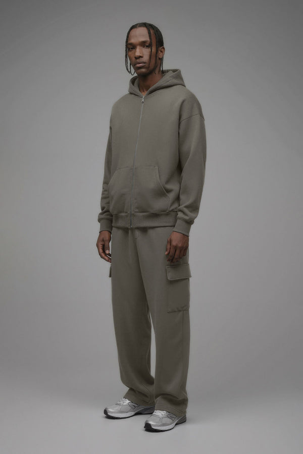 410 Baggy Cargo Sweatpants - Moss Grey