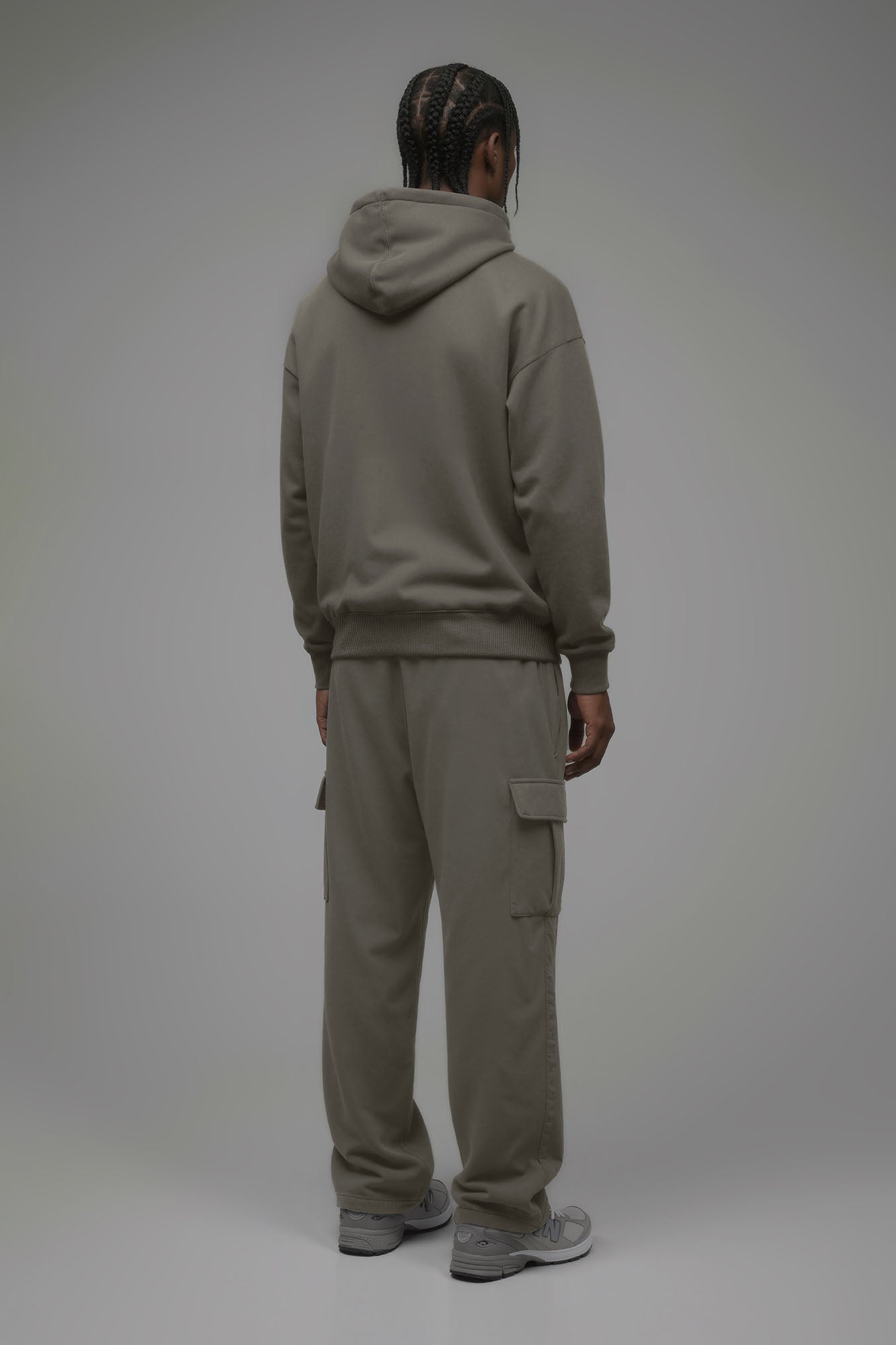 410 Baggy Cargo Sweatpants - Moss Grey