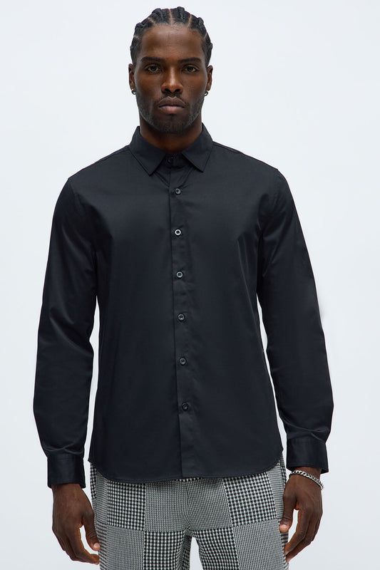 Luxe Stretch Dress Shirt - Black