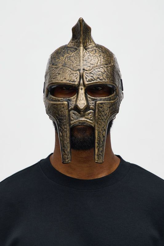 Gladiator Tiger Helmet Costume - Gold