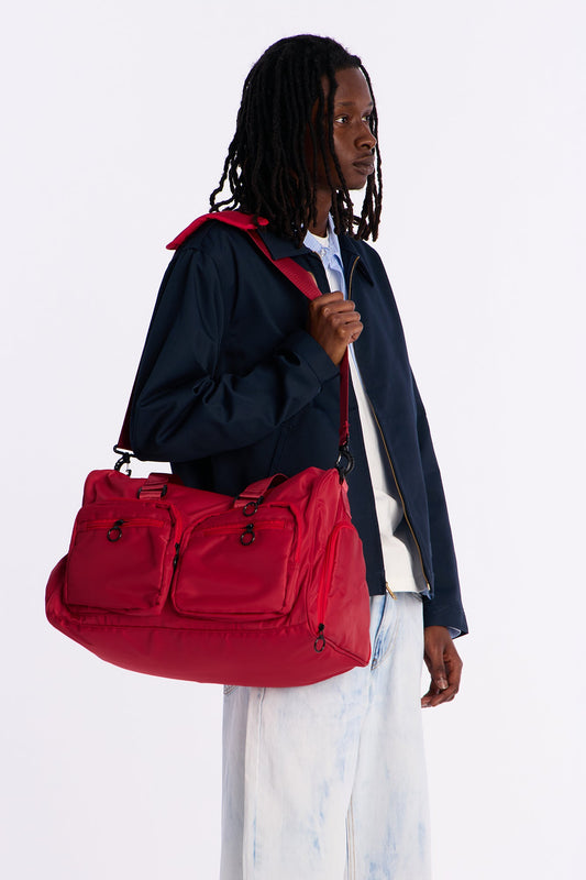 Travel Ready Mid Size Utility Duffle Bag - Red