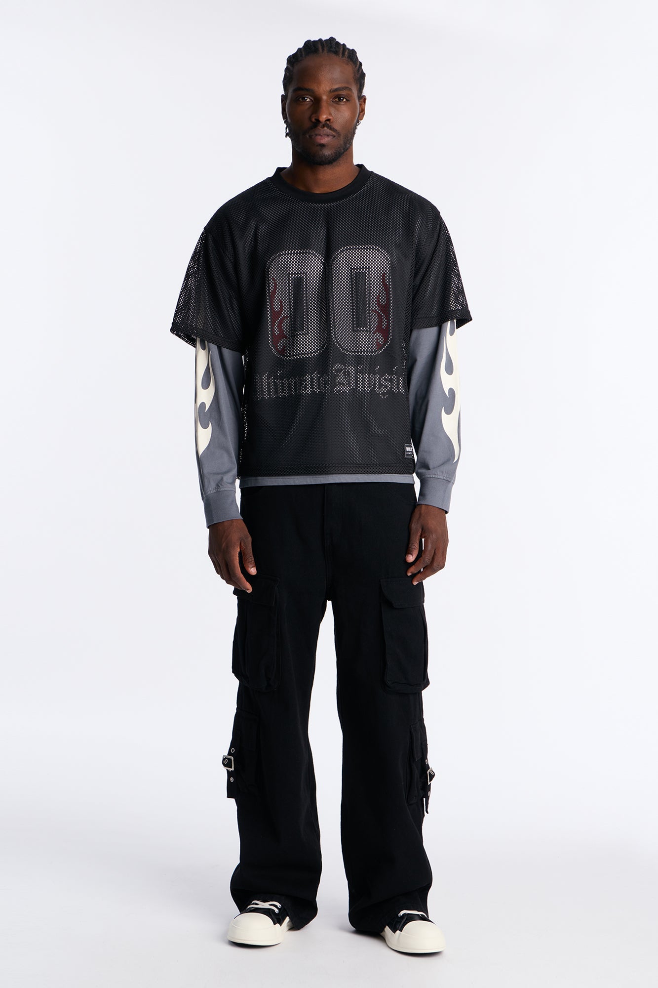 00 Inferno Layered Mesh Jersey - Dark Grey