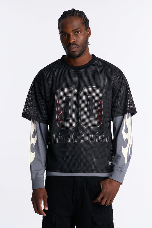 00 Inferno Layered Mesh Jersey - Dark Grey