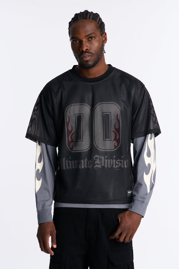 00 Inferno Layered Mesh Jersey - Dark Grey
