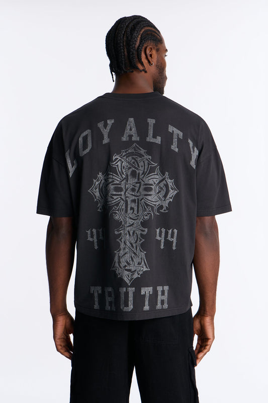 Loyalty Truth Oversized Short Sleeve Tee - Black Wash